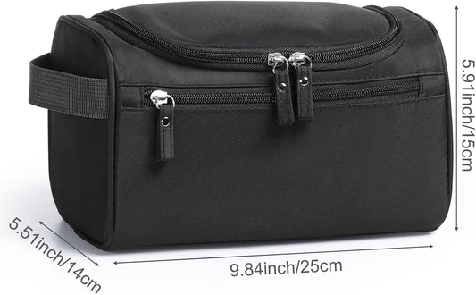 Toiletry Bag, Hanging Wash Bag Travel Toiletry Bag Waterproof Bathroom Bag for Men and Women Travel Toiletry Makeup Organizer (Black)