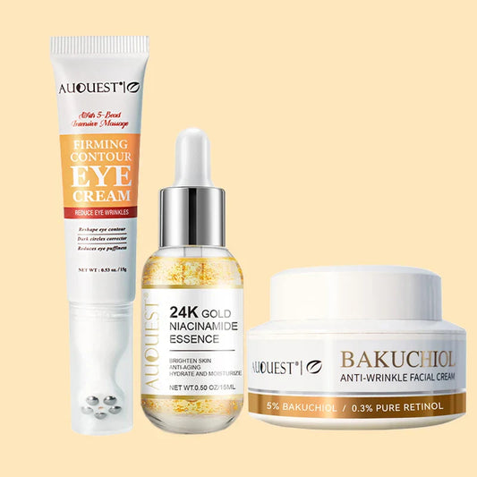 AUQUEST Anti Wrinkle Facial Care Kit For Youthful Radiance Rejuvenating Whitening Set For All Skin Types - TIKVIBE SHOP