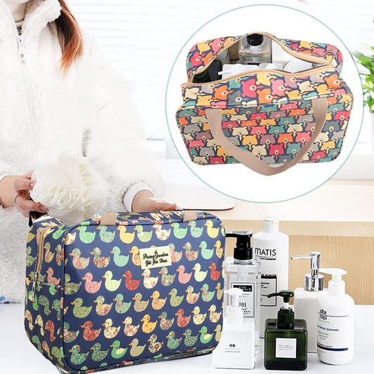 Toiletry Bag Portable Cosmetic Bag Large Toiletries Organizer for Women Travel Make up Bag for Girls Floral Cosmetic Case