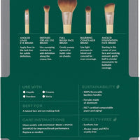 6-Piece Eco-Friendly Makeup Brush Set for Flawless Application - Vegan & Cruelty-Free