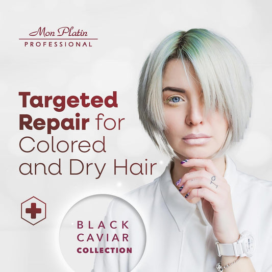 Revitalize Your Hair: Black Caviar Deep Conditioning Mask with Natural Silk Protein for Dry, Colored, and Damaged Hair - 500ML SLS/Salt Free Formula