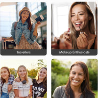 Makeup Bag - Travel Make up Organiser for Cosmetics, Eyeshadow, Make-Up Brushes, Lipstick & Tools - Drawstring Makeup Bag Storage with Brush Holder & Large Pockets