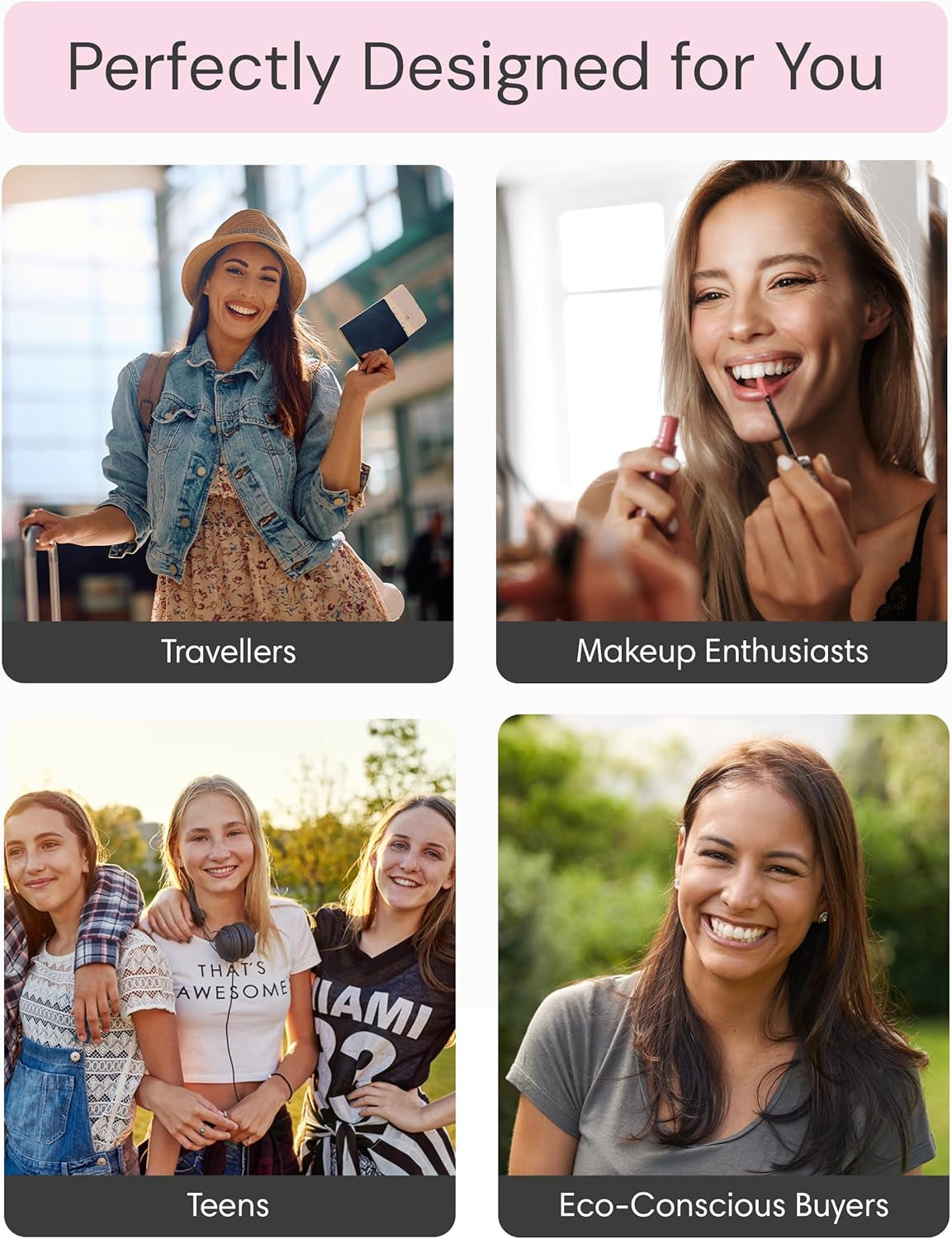 Makeup Bag - Travel Make up Organiser for Cosmetics, Eyeshadow, Make-Up Brushes, Lipstick & Tools - Drawstring Makeup Bag Storage with Brush Holder & Large Pockets