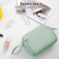 Large Makeup Bag Wide-Open Zipper Pouch Travel Wash Bag Toiletry Bag Cosmetic Organizer for Women (Mint Green)