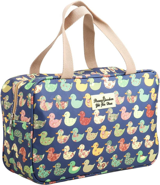 Toiletry Bag Portable Cosmetic Bag Large Toiletries Organizer for Women Travel Make up Bag for Girls Floral Cosmetic Case