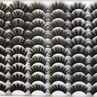 False Eyelashes 30 Pairs Pack Mink Lashes Long Dramatic 6 Styles 5D Fluffy Thick Fake Eyelashes Soft Wispy Makeup Eye Lashes