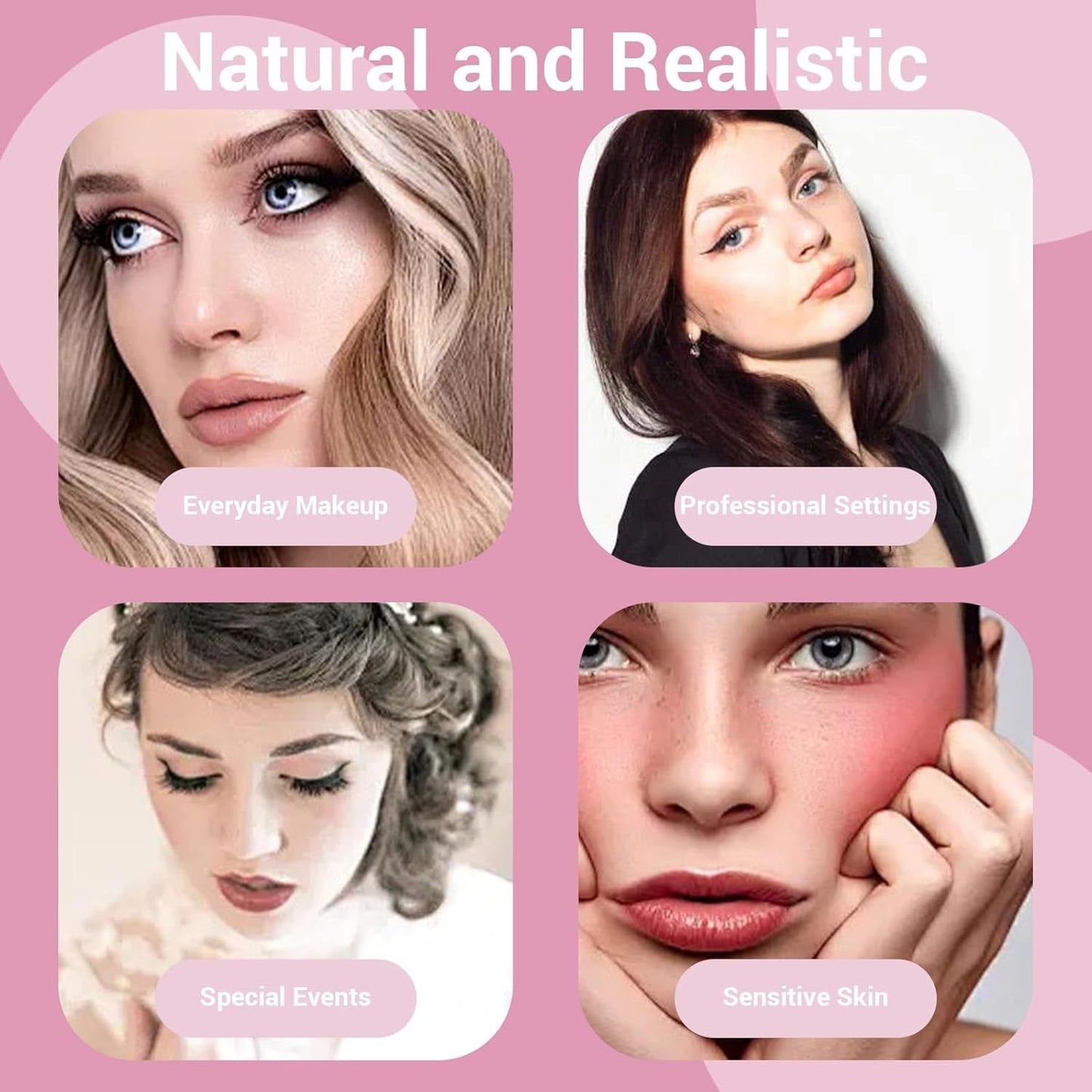 1 Pair Magnetic-Eyelashes Natural Look without Glue Needed Reusable Eye Magnetic Lashes with Applicator Magnetic Eyelashes