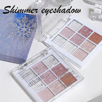 Glitter Eyeshadow Palette,Shimmer Eye Shadow Pallets for Women,Highly Pigmented Eyeshadow Make-Up Palettes,White Pink Glitter Eye Shadow Palette with Brush,Travel Size Eyeshadow Gift for Girls Make Up