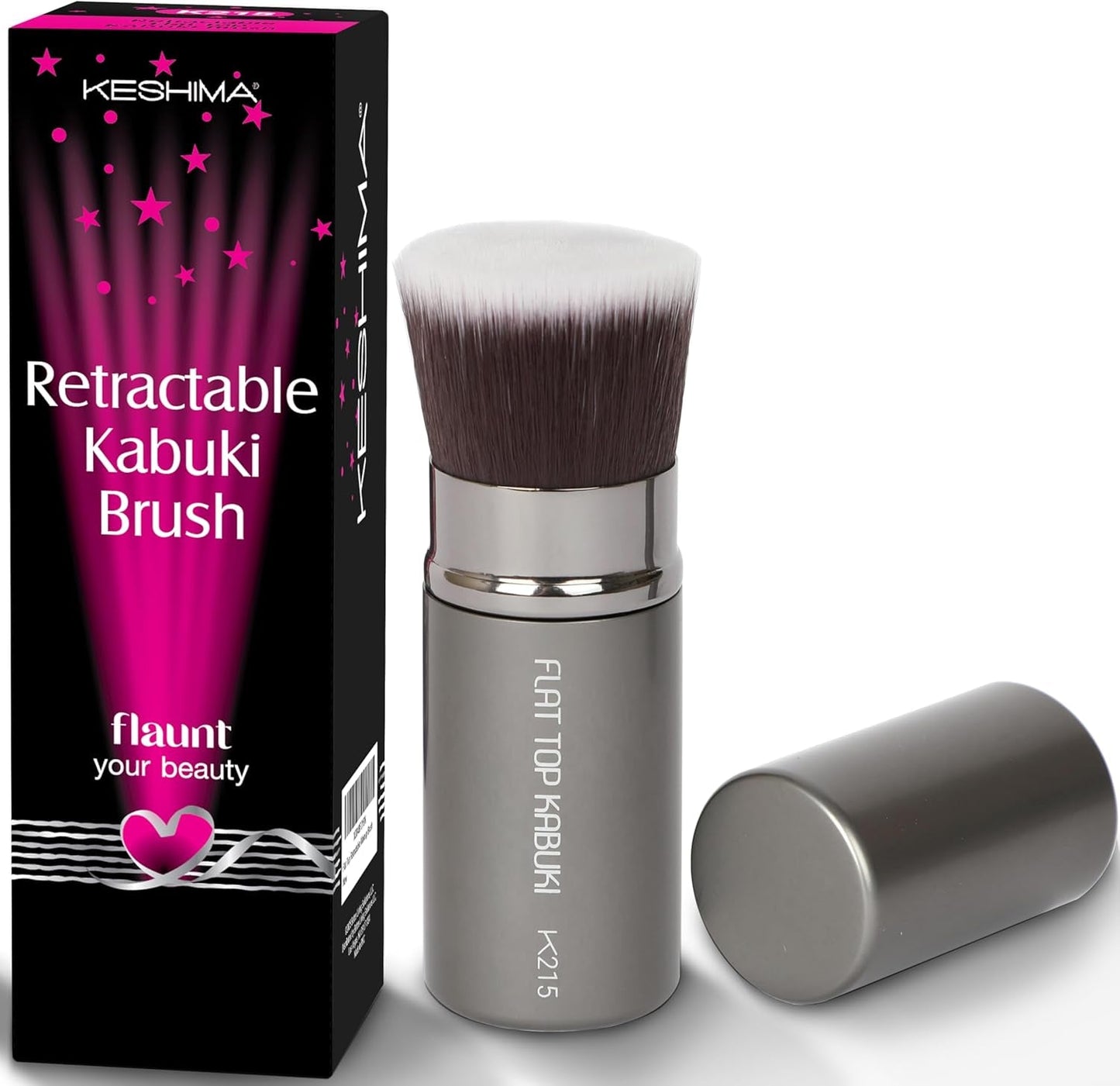 Retractable Flat Top Kabuki Foundation Brush by