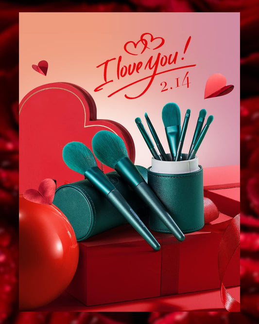 8-Piece Professional Makeup Brush Set with Stylish Cylinder Box - Perfect for Foundation, Powder, Concealers, and Eye Makeup!