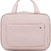 Hanging Toiletry Bag Travel Large Capacity Wash Bag Womens Makeup Cosmetic Bag, Travel Accessories for Full Sized Container (Medium-Pink)