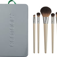 6-Piece Eco-Friendly Makeup Brush Set for Flawless Application - Vegan & Cruelty-Free