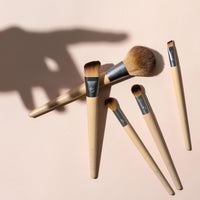 6-Piece Eco-Friendly Makeup Brush Set for Flawless Application - Vegan & Cruelty-Free