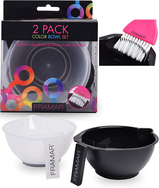 Hair Dye Bowl Set - Essential Tint Bowls for Perfect Hair Colouring, Bleaching & Highlights - 2 Pack Hair Salon Tools