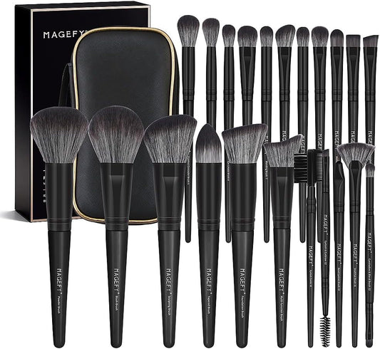 Makeup Brushes 22Pcs Professional Makeup Brush Set Blending Foundation Powder Blush Concealers Eyeshadow Eyebrow Eyeliner Brushes Premium Synthetic Make up Brushes Set with Brush Bag