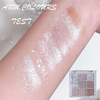 Glitter Eyeshadow Palette,Shimmer Eye Shadow Pallets for Women,Highly Pigmented Eyeshadow Make-Up Palettes,White Pink Glitter Eye Shadow Palette with Brush,Travel Size Eyeshadow Gift for Girls Make Up