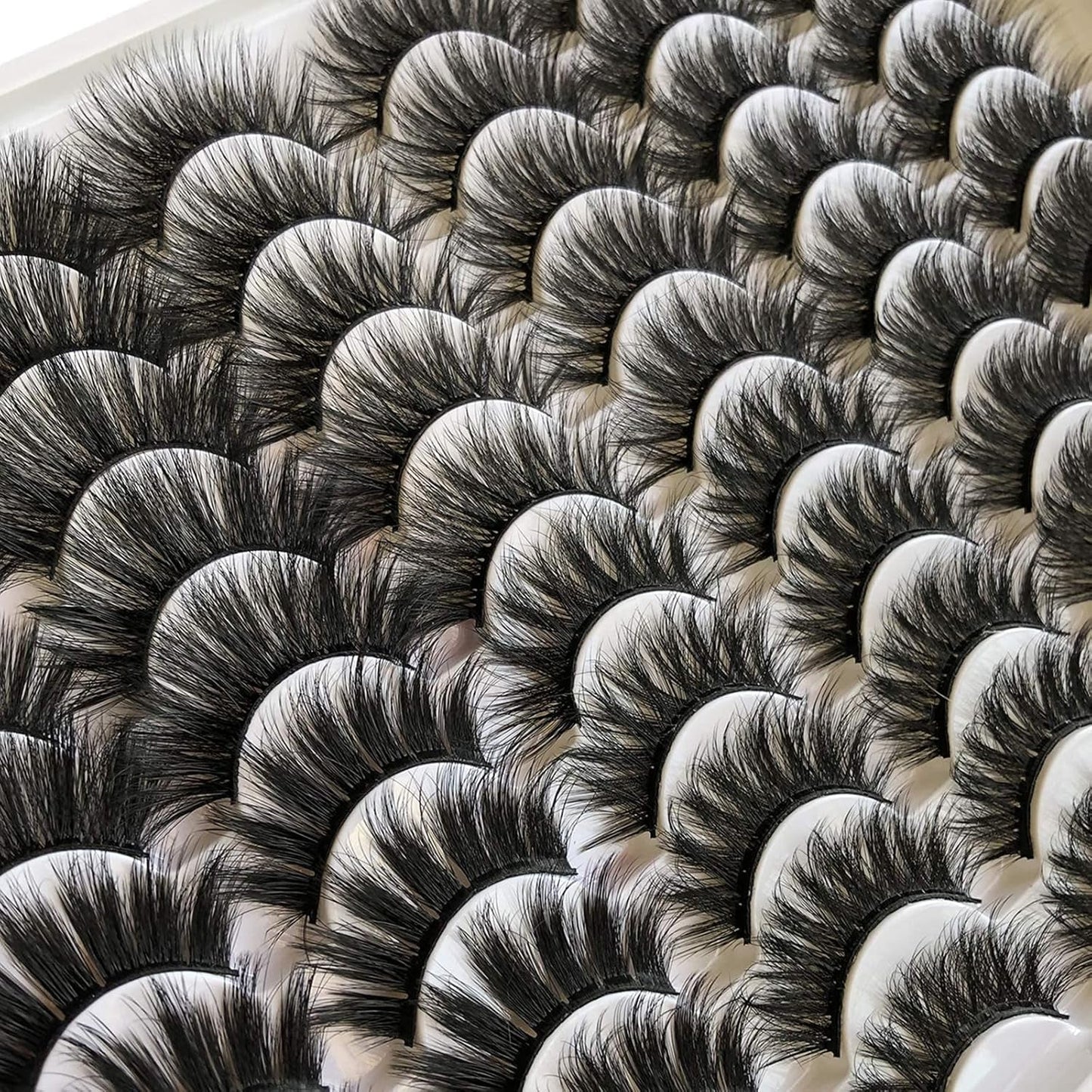 False Eyelashes 30 Pairs Pack Mink Lashes Long Dramatic 6 Styles 5D Fluffy Thick Fake Eyelashes Soft Wispy Makeup Eye Lashes