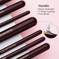 25PCS  Professional Makeup Brush Set - Premium Natural Brushes for Flawless Foundation, Eyeshadow, Blending, Concealer, Blush & Highlight - T280
