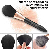 12-Piece Professional Makeup Brush Set with Pearl Flash Handles - Stylish, Comfortable, and Travel-Friendly Case Included!