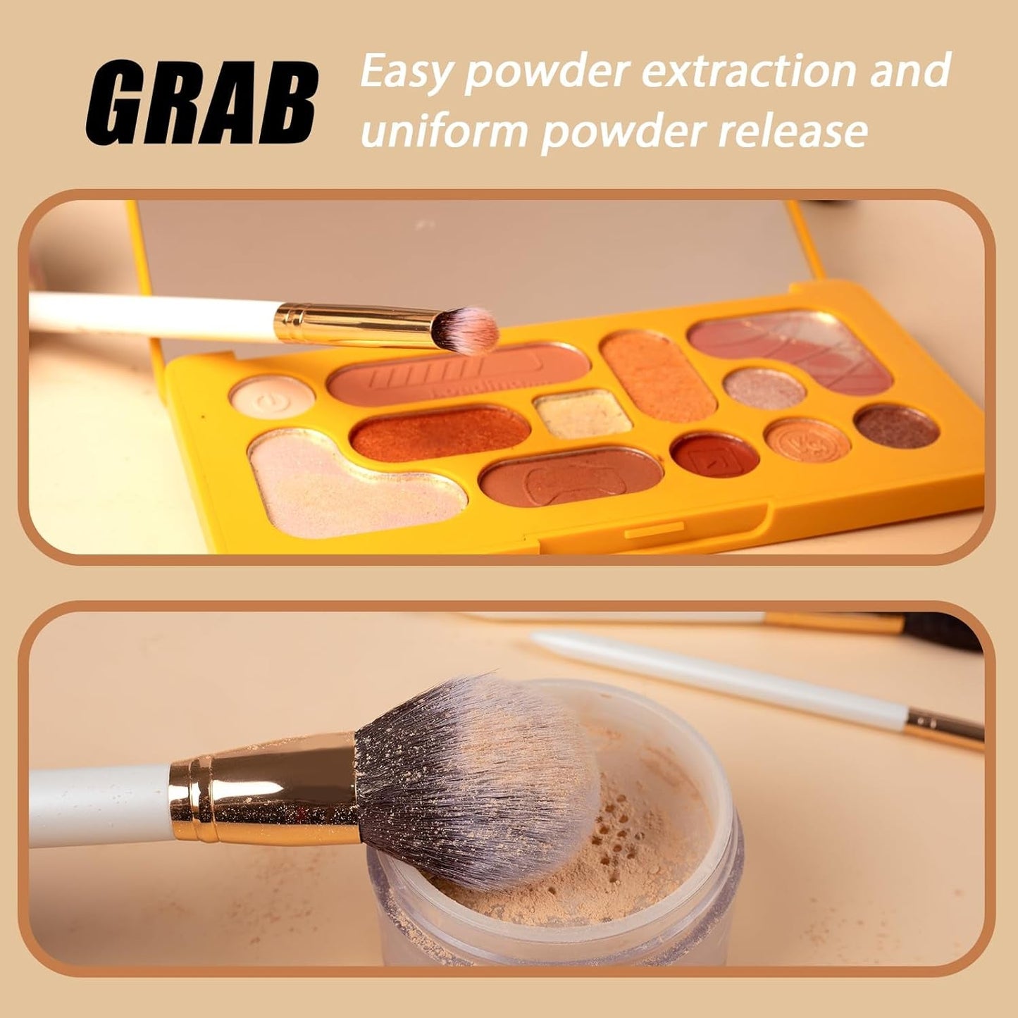 12-Piece Professional Makeup Brushes Set with Pearl Flash Handles - Ultimate Full Face Travel Kit with Case for Effortless Application