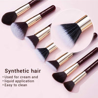 25PCS  Professional Makeup Brush Set - Premium Natural Brushes for Flawless Foundation, Eyeshadow, Blending, Concealer, Blush & Highlight - T280