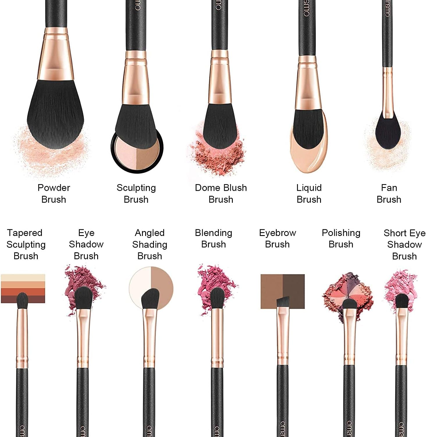 12-Piece Professional Makeup Brush Set with Pearl Flash Handles - Stylish, Comfortable, and Travel-Friendly Case Included!