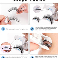 1 Pair Magnetic-Eyelashes Natural Look without Glue Needed Reusable Eye Magnetic Lashes with Applicator Magnetic Eyelashes