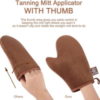 Double-Sided Self Tan Mitt with Thumb - Ultra Soft & Effortless Application
