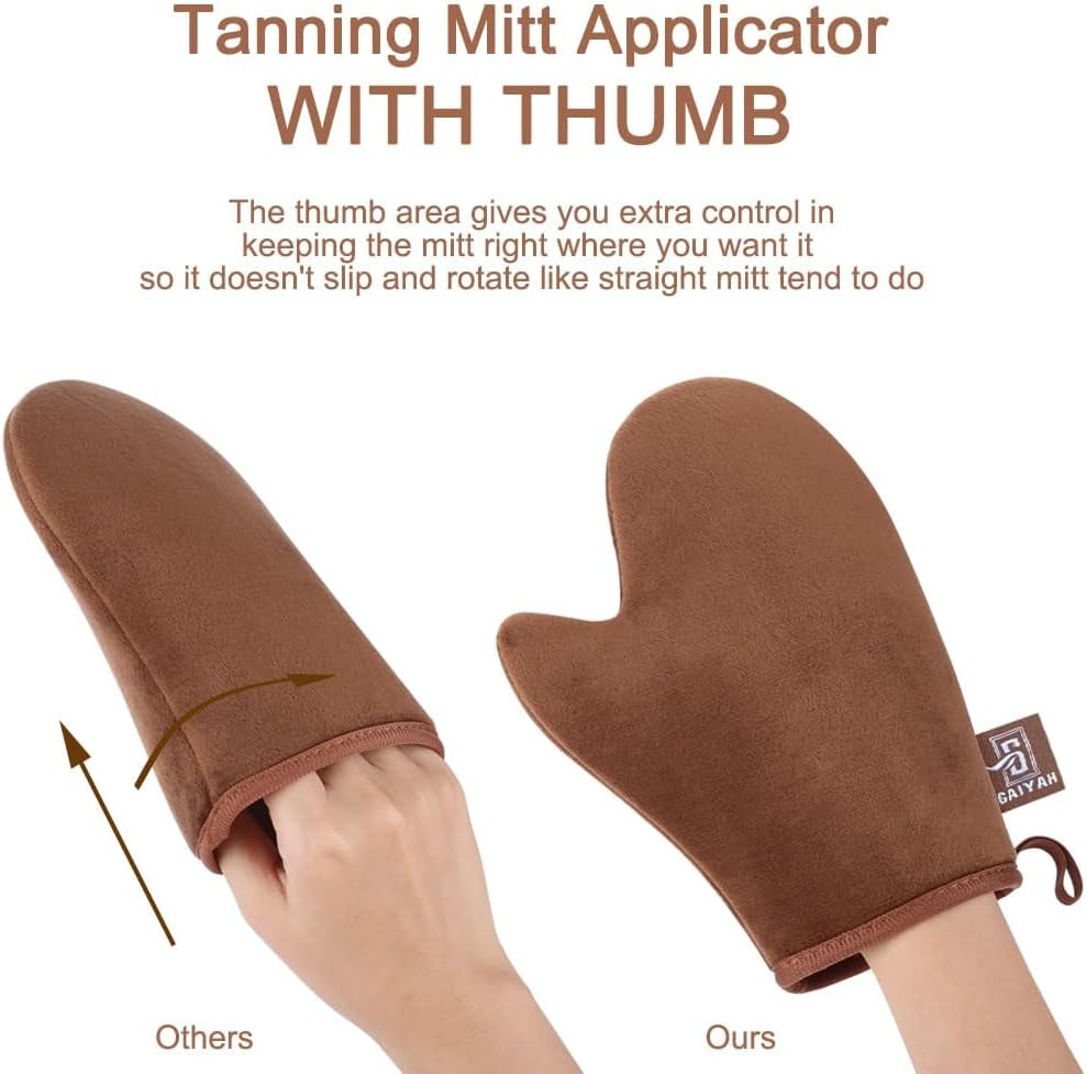 Double-Sided Self Tan Mitt with Thumb - Ultra Soft & Effortless Application