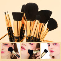 12-Piece Skull-Print Makeup Brush Set - Premium Synthetic Brushes for Flawless Foundation, Contouring, Blush, and Eye Makeup