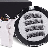 1 Pair Magnetic-Eyelashes Natural Look without Glue Needed Reusable Eye Magnetic Lashes with Applicator Magnetic Eyelashes