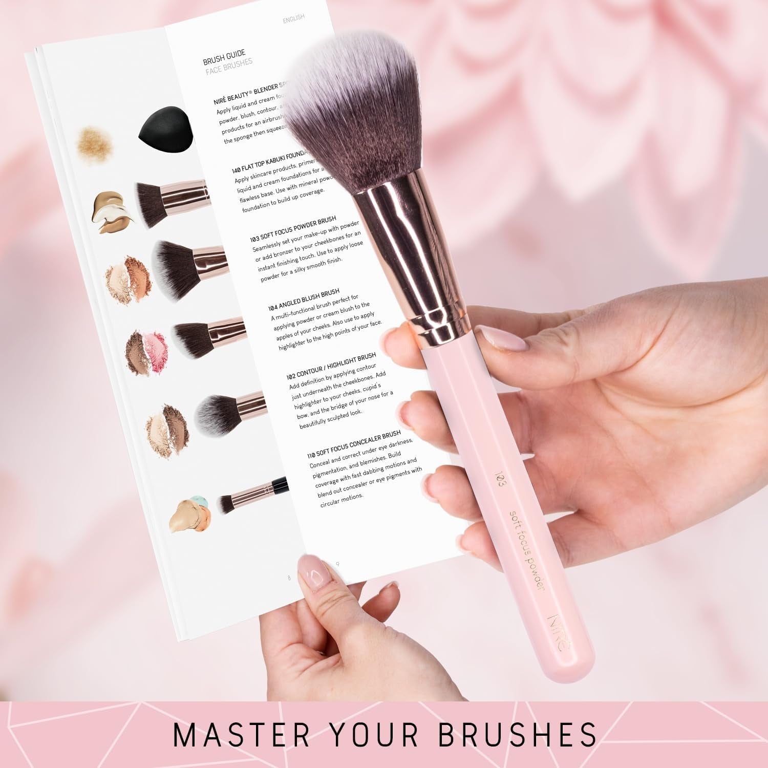 Beauty 15-Piece Pink Makeup Brush Set - Award-Winning Brushes with Case, Blending Sponge, Cleaner, and Gift Box