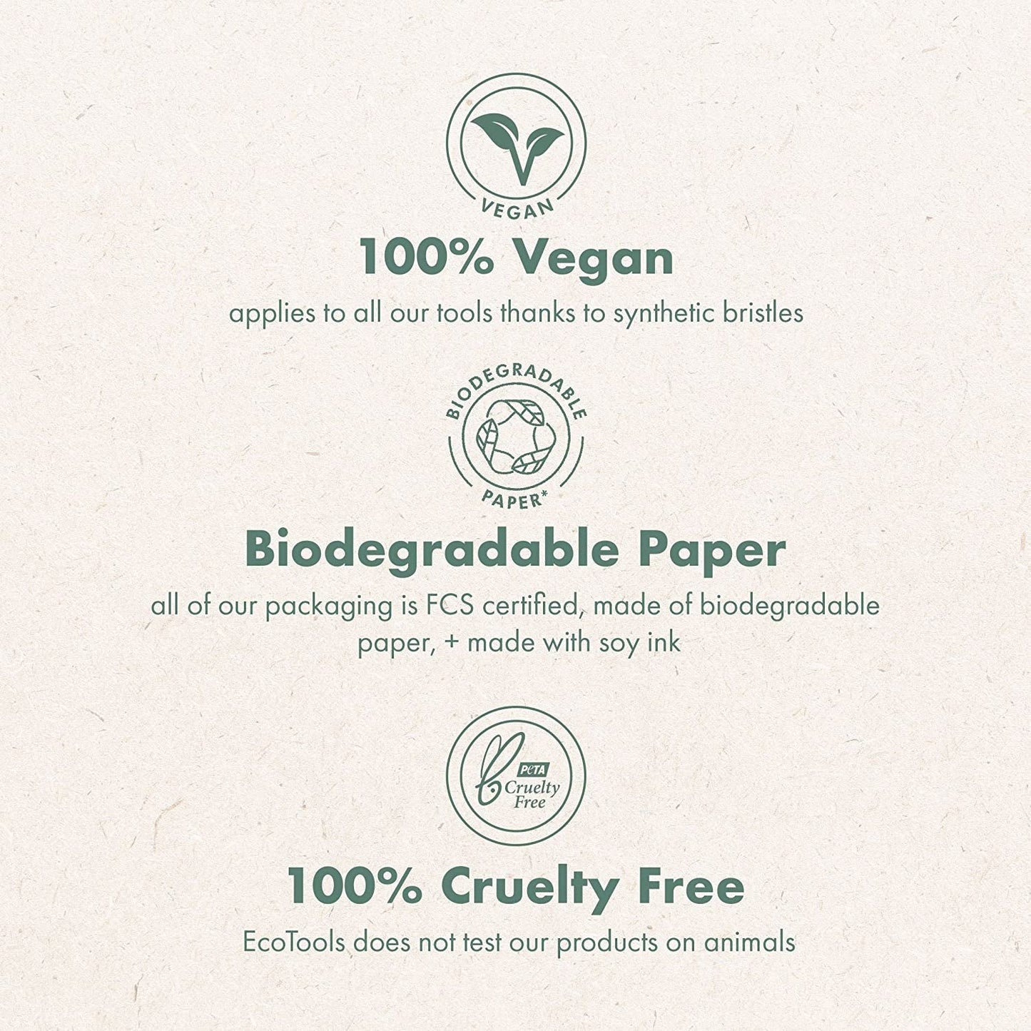 6-Piece Eco-Friendly Makeup Brush Set for Flawless Application - Vegan & Cruelty-Free