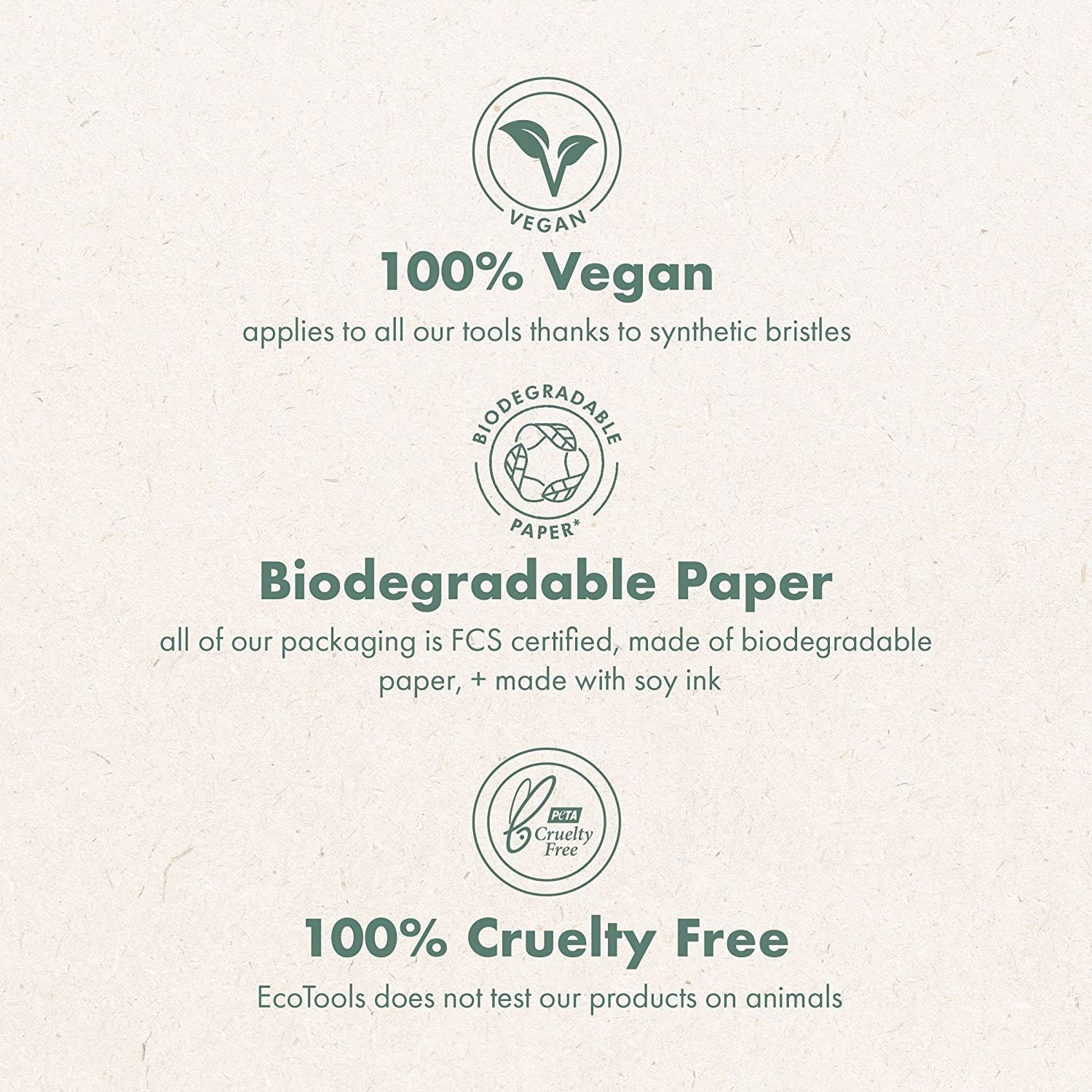 6-Piece Eco-Friendly Makeup Brush Set for Flawless Application - Vegan & Cruelty-Free